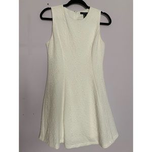 White lace pattern dress